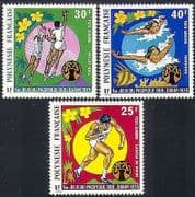 French Polynesia 1975 Sports / Swimming / Volleyball / Athletics / Games 3v set (n34207)