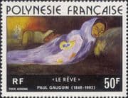 French Polynesia 1976 Paul Gauguin/ Art/ Painting/ Paintings/ Painters 1v (n37501g)