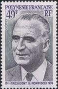 French Polynesia 1976 President Pompidou/ People/ Politicians/ Politics 1v (n37501h)