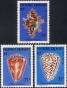 French Polynesia 1977 Shells/ Nature/ Marine/ Snails/ Seashells 3v set (n34139)