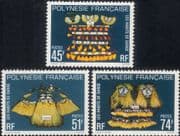 French Polynesia 1979 Traditional Dance Costumes/ Music/ Dancing/ Clothing 3v set (n37501m)