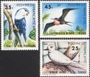 French Polynesia 1980 Tern/ Lory/ Frigate-bird/ Birds/ Nature/ Wildlife 3v set (n45313x)