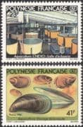 French Polynesia 1981 Aquaculture/ Mussel Farming/ Marine Nature/ Wildlife/ Food 2v set (n45313v)