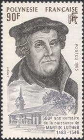 French Polynesia 1983 Martin Luther/ Protestant Reformer/ People/ Religion 1v (n45260)