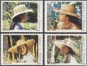French Polynesia 1984 Hats/ Clothes/ Costumes/ Design/ Craft/ Women 4v set (n38352)