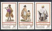 French Polynesia 1984 Traditional Costumes/ Clothes/ Dress/ People/ Flute/ Music 3v set (n37476)