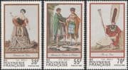 French Polynesia 1985 Traditional Costumes/ Clothes/ Dress/ People/ Royalty/ Dancer/ Naked 3v set (n45313s)