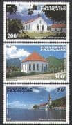 French Polynesia 1986 Churches / Buildings / Architecture / Religion 3v set (n34131)