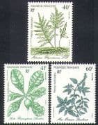 French Polynesia 1986 Plants / Nature / Medical / Medicinal / Health 3v set (n37514)
