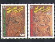 French Polynesia 1986 Rock Art / Carvings / History / Heritage 2v set (n37511)