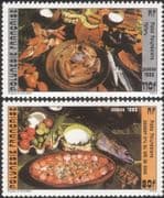 French Polynesia 1986 Traditional Food/ Cooking/ Dishes/ Gastronomy 2v set (n37478)
