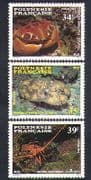 French Polynesia 1987 Crab / Lobsters / Crustaceans / Marine / Nature / Wildlife 3v n38362