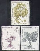 French Polynesia 1987 Plants / Nature / Medical / Medicinal / Health 3v set (n38365)