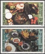 French Polynesia 1987 Traditional Food/ Cooking/ Dishes/ Gastronomy 2v set (n37504)