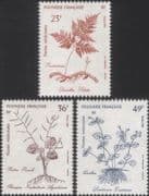 French Polynesia 1988 Plants/ Nature/ Medical/ Medicinal/ Health 3v set (n45313u)
