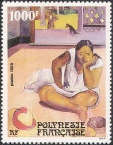 French Polynesia 1989 Paul Gauguin/ Art/ Paintings/ Artists/ Dog/ Horse 1v (n37479)