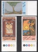 French Polynesia 1990 Legends / Art / Paintings / Tree / Gods / Animation 3v set (n39162)