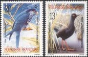 French Polynesia 1990 Lory/ Crake/ Birds/ Nature/ Wildlife/ Conservation 2v set (n45313h)