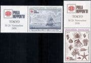 French Polynesia 1991 Sailing Ship/ Shells/ Marine/Transport/ Nature/ StampEx 2v + lbl set (n33507a)