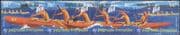 French Polynesia 1994 Pirogue Racing/ Boats/ Canoes/ Sports/ Transport 4v set se-tenant strip (s-t stp) (n45244)