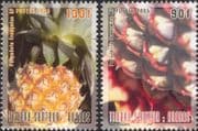 French Polynesia 2005 Pineapple/ Fruit/ Plants/ Farming/ Food/ Nature 2v set (n45850)