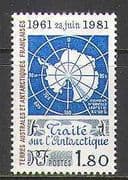 FSAT / TAAF 1981 Map / Treaty 20th Anniv / Penguin 1v n22966