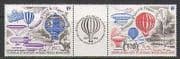 FSAT / TAAF 1984 Air Ship / Balloons / Flight 2v + lbl n23148