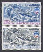 FSAT / TAAF 1985 Biomass / Whale / Ship / Marine 2v set n23117