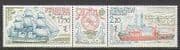 FSAT/TAAF 1990 Ships/ "L'Astrolabe"/ Sailing/ Sail/ Transport 2v+lbl stp (n23012)
