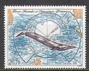 FSAT / TAAF 1996 Whale / Nature / Wildlife / Map 1v (n23037)