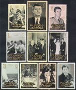 Fujeira 1965 JFK / John F Kennedy / President / Politics / People 10v set (n37251)