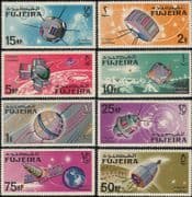 Fujeira 1966 Telstar/ Space/ Satellites/ Moon/ Venus/ Telecommunications 8v set (s144p)