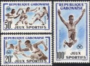 Gabon 1962 Football/ Running/ Athletics/ Sports/ Games/ Soccer 3v set (n28080)