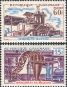 Gabon 1965 Mining/ Mines/ Manganese/ Uranium/ Minerals/ Industry 2v set (n46503)