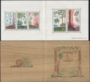 Gabon 1967 Trees/ Plants/ Nature/ Pearwood/ Nutmeg 5v bklt pane & cover (b3278e)
