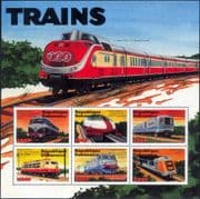 Gabon 2000 Electric & Diesel Locomotives/ Trains/ Rail/ Railways/ Transport 6v m/s (s1762p)