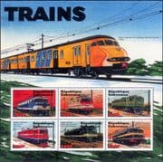 Gabon 2000 Electric Locomotives/ Trains/ Rail/ Railways/ Transport 6v m/s (s1762n)
