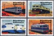 Gabon 2000 Trains/ Railways/ Rail/ Locomotives/ Transport/ Engines 4v set (s282u)