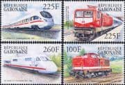 Gabon 2000 Trains/ Railways/ Rail/ Locomotives/ Transport/ Engines 4v set (s282v)