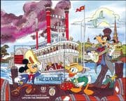Gambia 1985 Disney/ Mickey/ River Boat/ Twain/ Cartoons/ Animation 1v m/s (n26740)