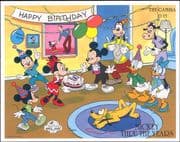 Gambia 1989 Disney/ Mickey Mouse 60th Birthday/ Film/ Cinema/ Cartoons imperf m/s (ad1000)