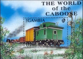 Gambia 1991  Caboose/ Brake Van/ Trains/ Railways/ Transport/ Steam  1v m/s  (s1762r)