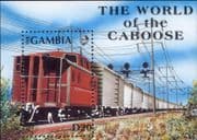 Gambia 1991 Caboose/ Brake Van/ Trains/ Railways/ Transport/ Steam 1v m/s (s1762s)