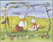 Gambia 1991 Disney/ ILY/ Mickey/ Donald/ Alphabet/ Cartoons/ Animation 1v m/s (d00203)