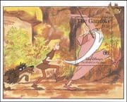 Gambia 1991 Disney/ Sword in Stone/ Film/ Cartoons/ Animation/ Books 1v m/s (n19082b)