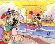 Gambia 1992 Disney/ Mickey/ Columbus/ Ships/ Boats/ StampEx/ Cartoons/ Animation m/s (ad1080)