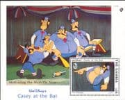 Gambia 1993 Disney/ Films/ Casey/ Baseball/ Sports/ Games/ Cartoons/ Animation 1v m/s (b6724w)