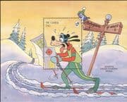Gambia 1993 Disney/ Winter Sports/ Goofy/ Skiing/ Ski/ Cartoons/ Animation 1v m/s (b413d)