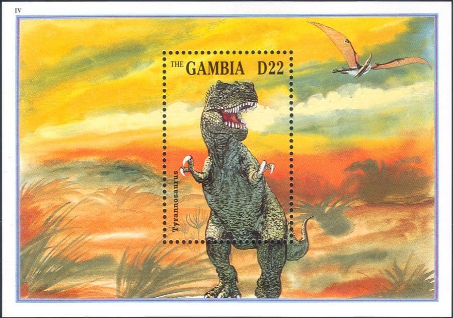 Gambia 1994 Dinosaurs/ Prehistoric Animals/ Nature/ Reptiles 1v m/s b7119k
