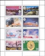 Gambia 1994 Sierra Club/ Lake/ Mountain/ Trees/ Plants/ Nature/ Badge 8v m/s (n41339n)